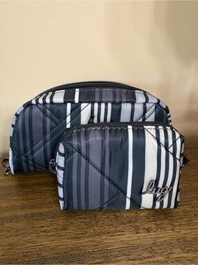 Lug Bobsled XL and Choo Choo Mini combo. Love Stripe Black. NWT